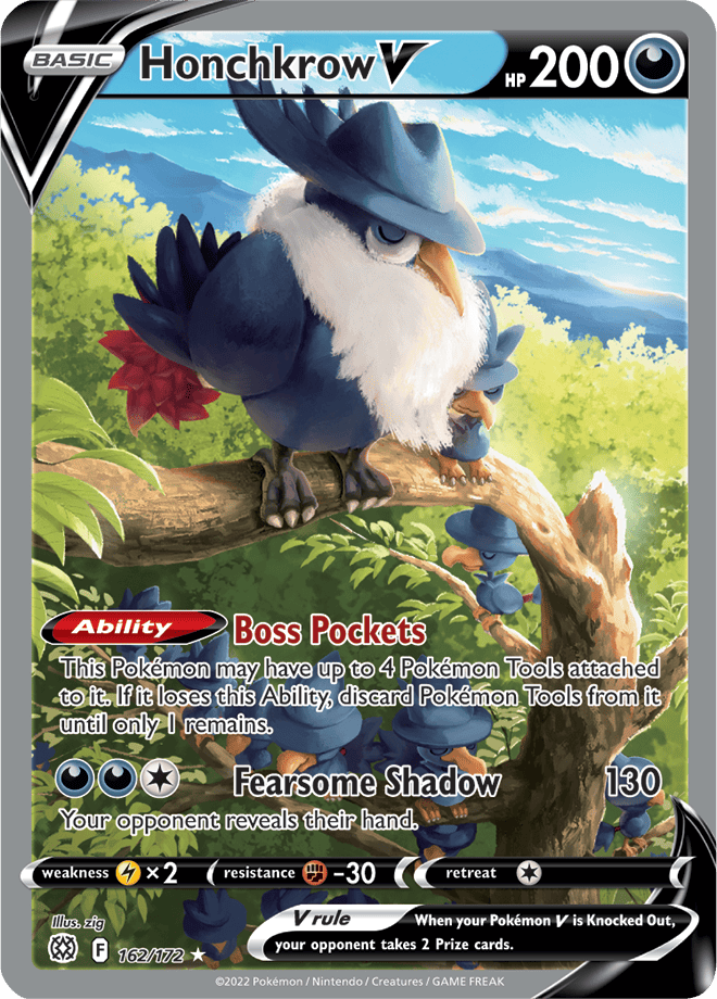 Honchkrow V - Ultra Rare - Brilliant Stars - 162