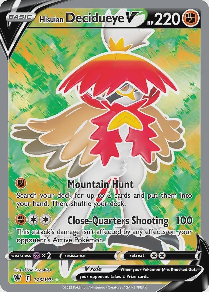 Hisuian Decidueye V - Ultra Rare - Astral Radiance - 173