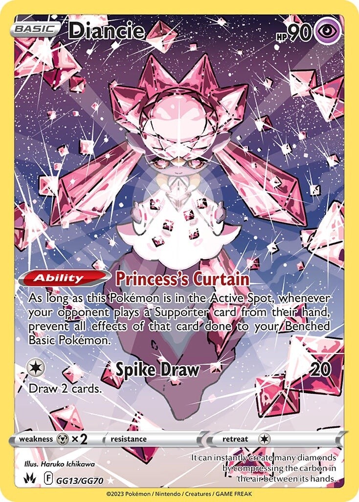 Diancie - Holo Rare - Crown Zenith - GG13