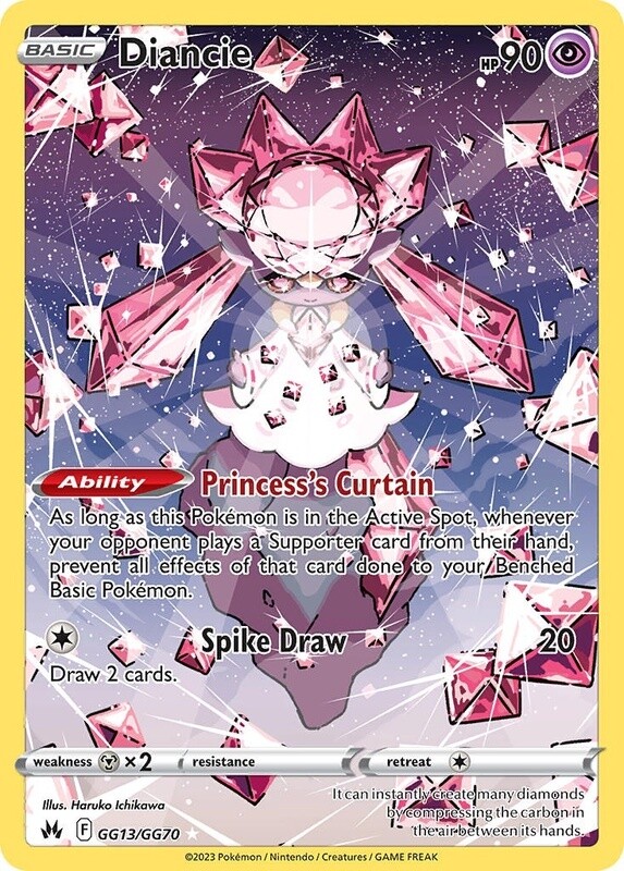 Diancie - Holo Rare - Crown Zenith - GG13
