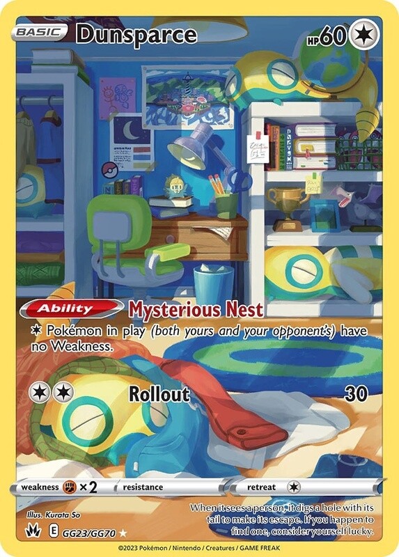 Dunsparce - Holo Rare - Crown Zenith - GG23