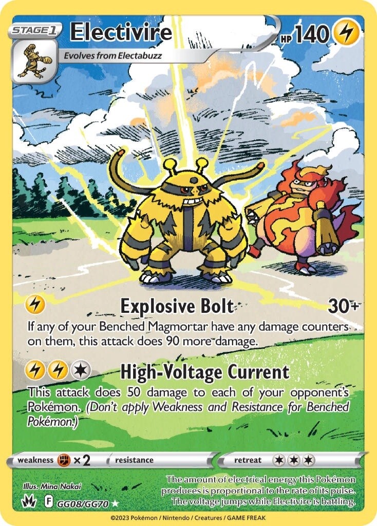 Electivire - Holo Rare - Crown Zenith - GG08