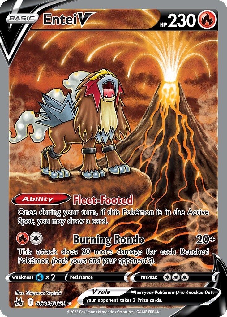 Entei V - Ultra Rare - Crown Zenith - GG36