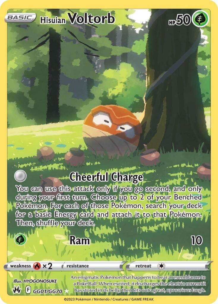 Hisuian Voltorb - Holo Rare - Crown Zenith - GG01