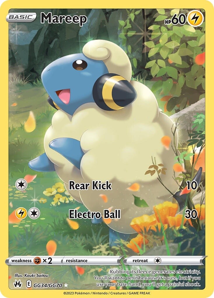 Mareep - Holo Rare - Crown Zenith - GG34