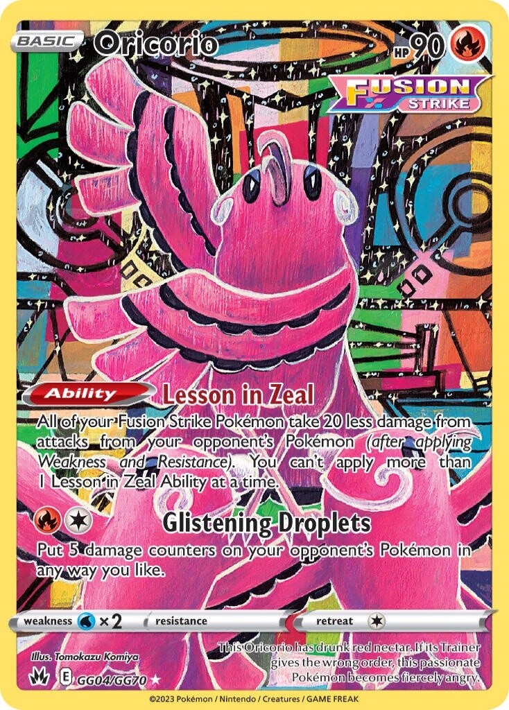 Oricorio - Holo Rare - Crown Zenith - GG04