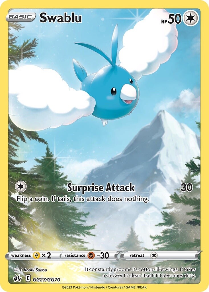Swablu - Holo Rare - Crown Zenith - GG27