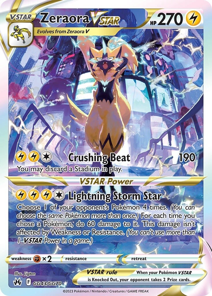 Zeraora VSTAR - Ultra Rare - Crown Zenith - GG43