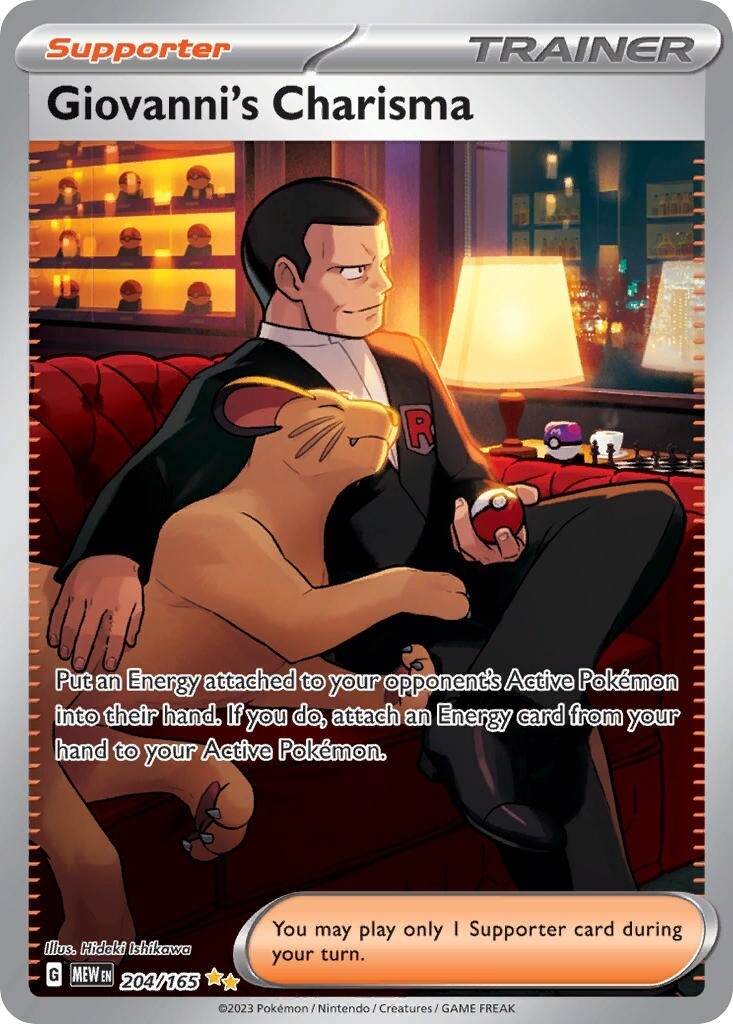 Giovanni&#39;s Charisma - Special Illustration Rare - 151 - 204