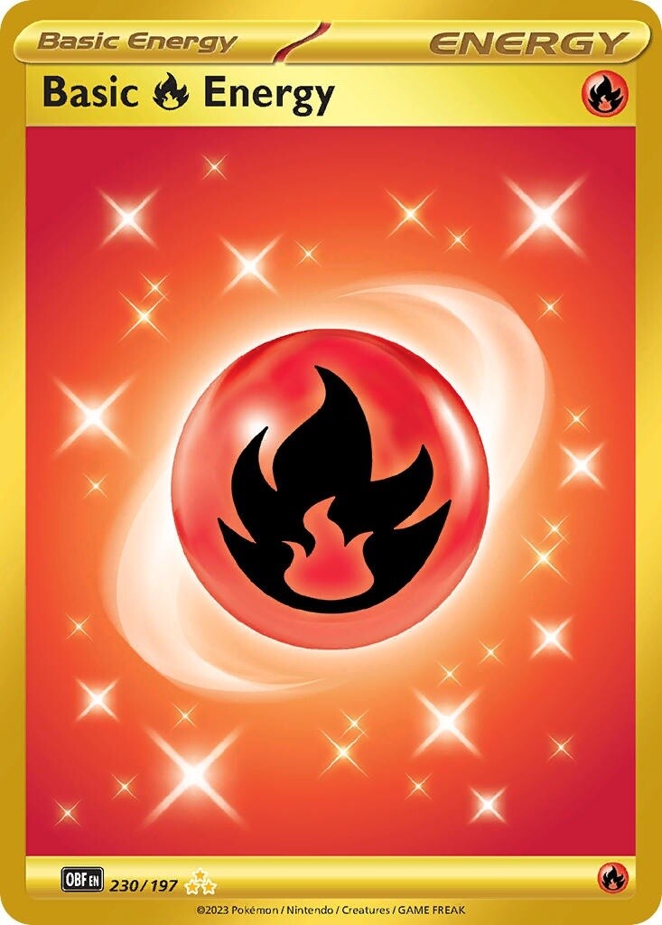 Fire Energy - Secret Rare - Obsidian Flames - 230