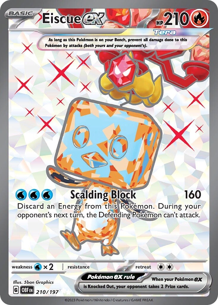 Eiscue ex - Ultra Rare - Obsidian Flames - 210