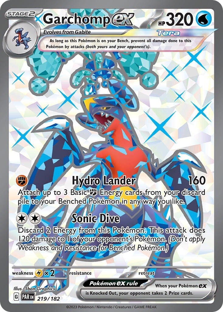 Garchomp ex - Ultra Rare - Paradox Rift - 219