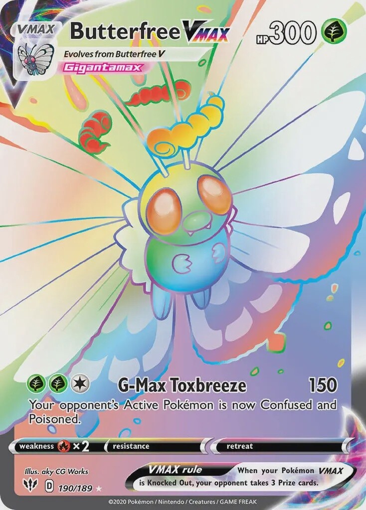 Butterfree VMAX - Secret Rare - Darkness Ablaze - 190