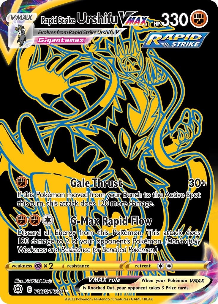 Rapid Strike Urshifu VMAX - Secret Rare - Brilliant Stars - TG30