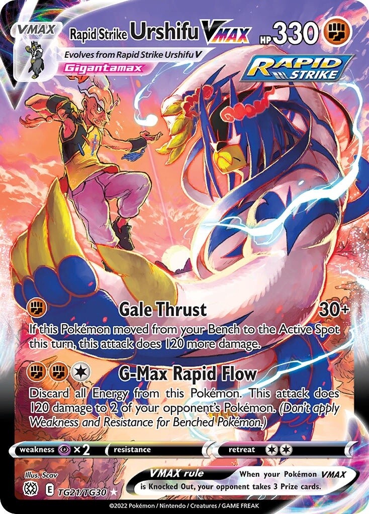 Rapid Strike Urshifu VMAX - Ultra Rare - Brilliant Stars - TG21