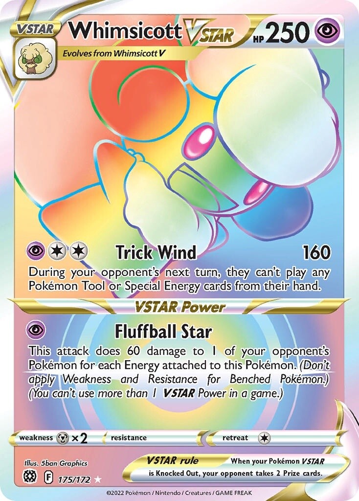 Whimsicott VSTAR - Secret Rare - Brilliant Stars - 175
