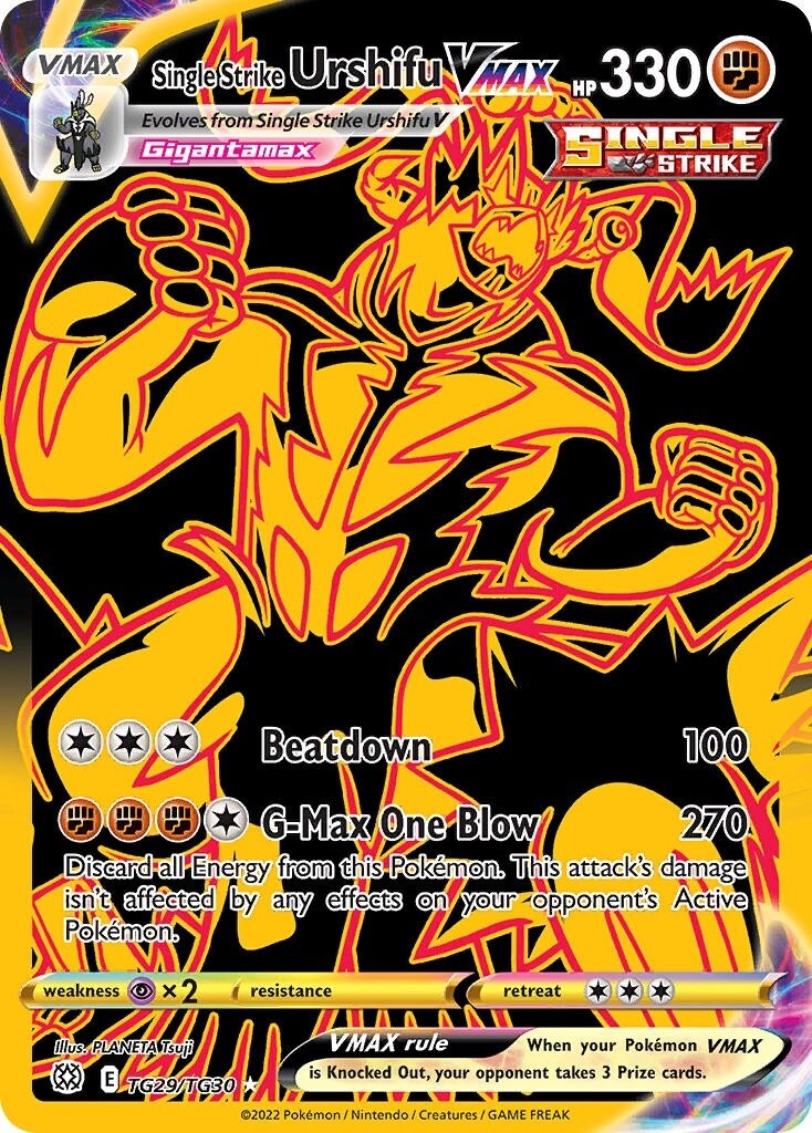 Single Strike Urshifu VMAX - Secret Rare - Brilliant Stars - TG29