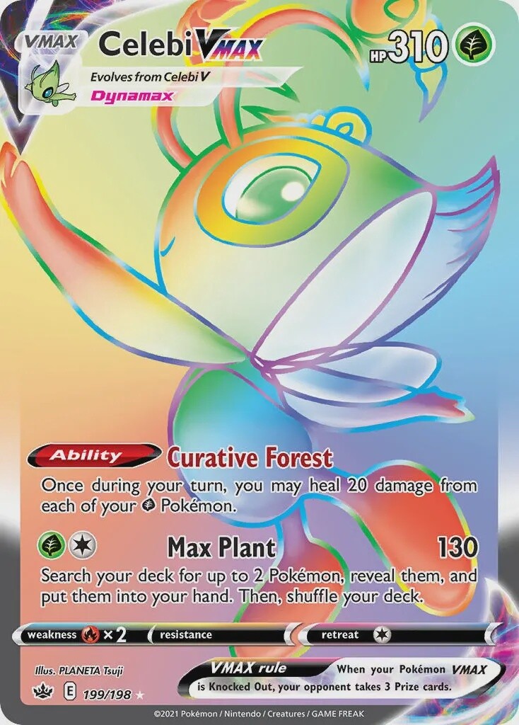 Celebi VMAX - Secret Rare - Chilling Reign - 199