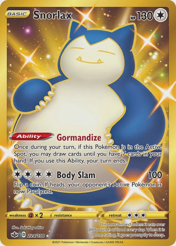 Snorlax - Secret Rare - Chilling Reign - 224