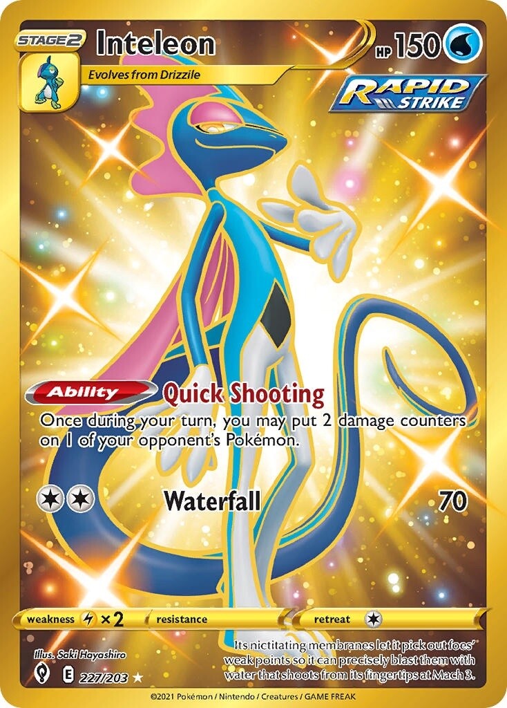 Inteleon - Secret Rare - Evolving Skies - 227