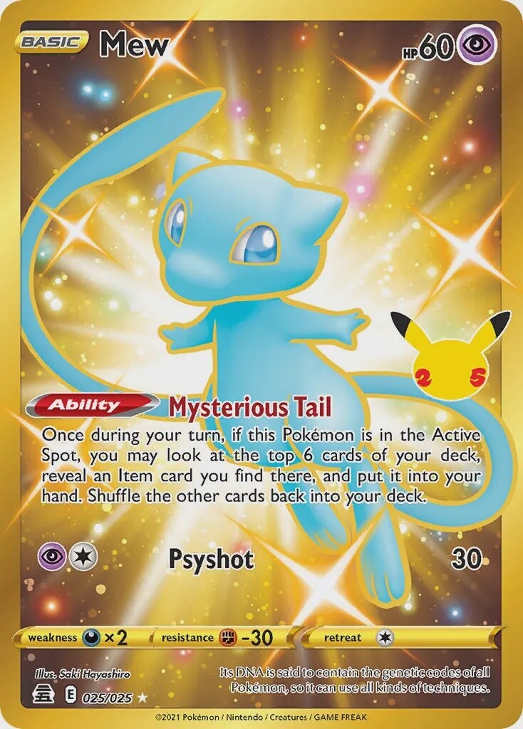 Mew - Secret Rare - Celebrations - 25
