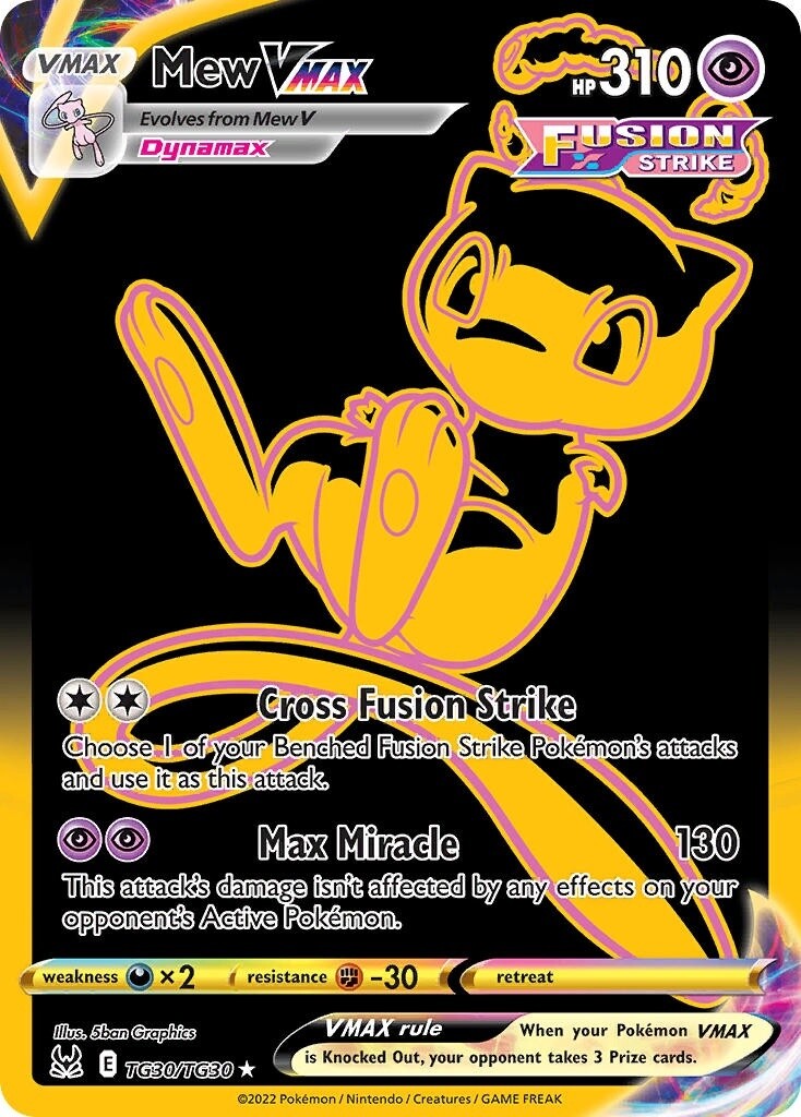 Mew VMAX - Secret Rare - Lost Origin - TG30