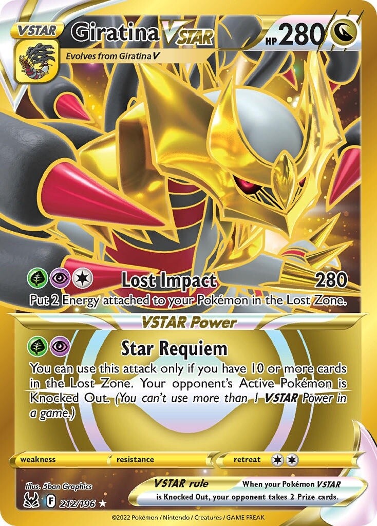 Giratina VSTAR - Secret Rare - Lost Origin - 212
