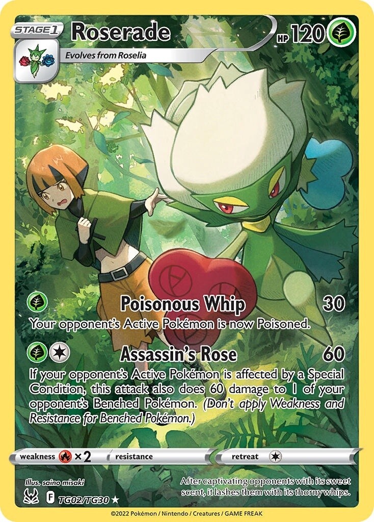 Roserade - Holo Rare - Lost Origin - TG02