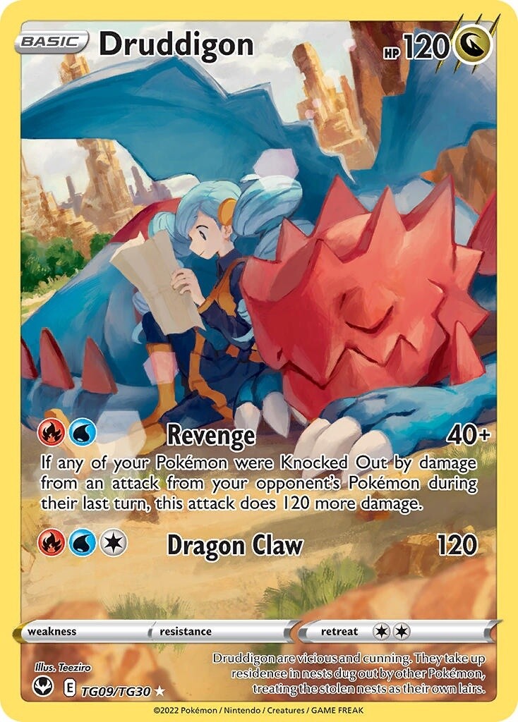 Druddigon - Holo Rare - Silver Tempest - TG09