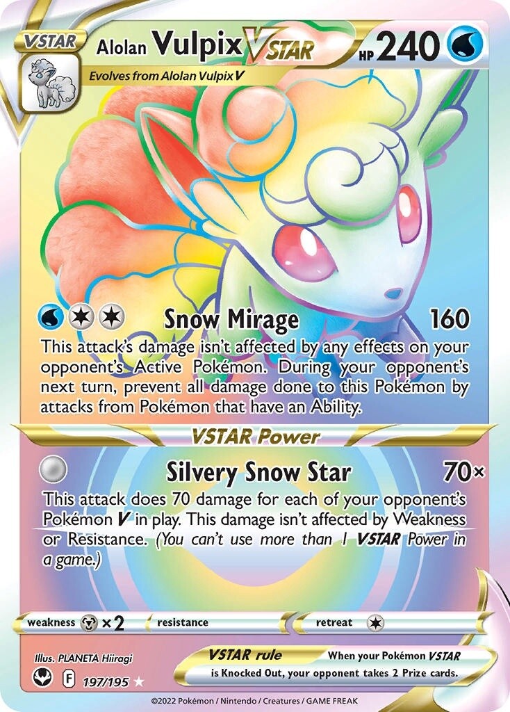 Alolan Vulpix VSTAR - Secret Rare - Silver Tempest - 197