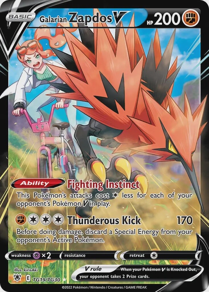 Galarian Zapdos V - Ultra Rare - Astral Radiance - TG19