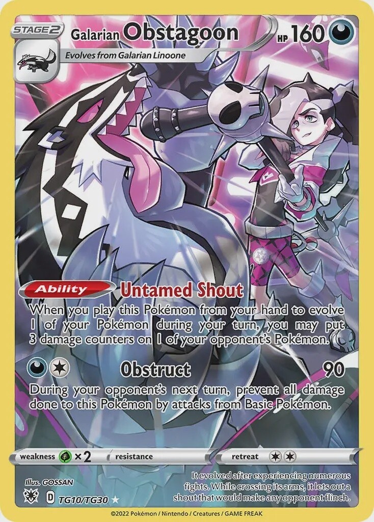 Galarian Obstagoon - Holo Rare - Astral Radiance - TG10