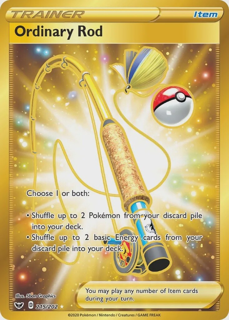 Ordinary Rod - Secret Rare - Sword &amp; Shield - 215