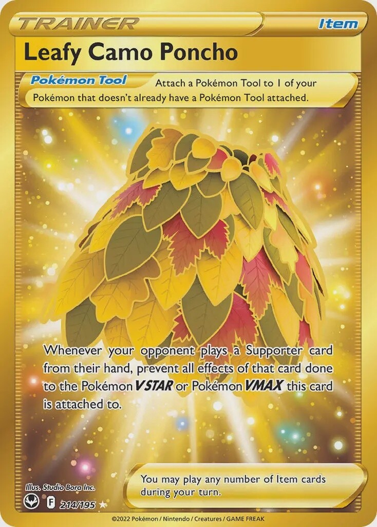 Leafy Camo Poncho - Secret Rare - Silver Tempest - 214