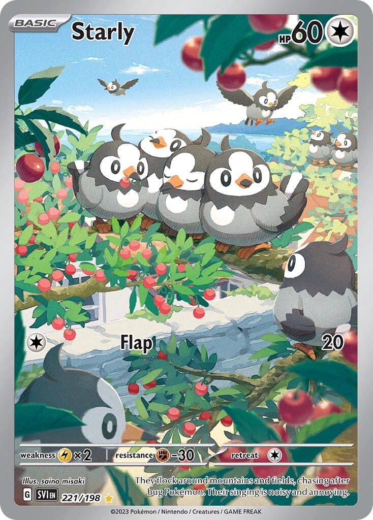 Starly - Illustration Rare - Scarlet &amp; Violet - 221