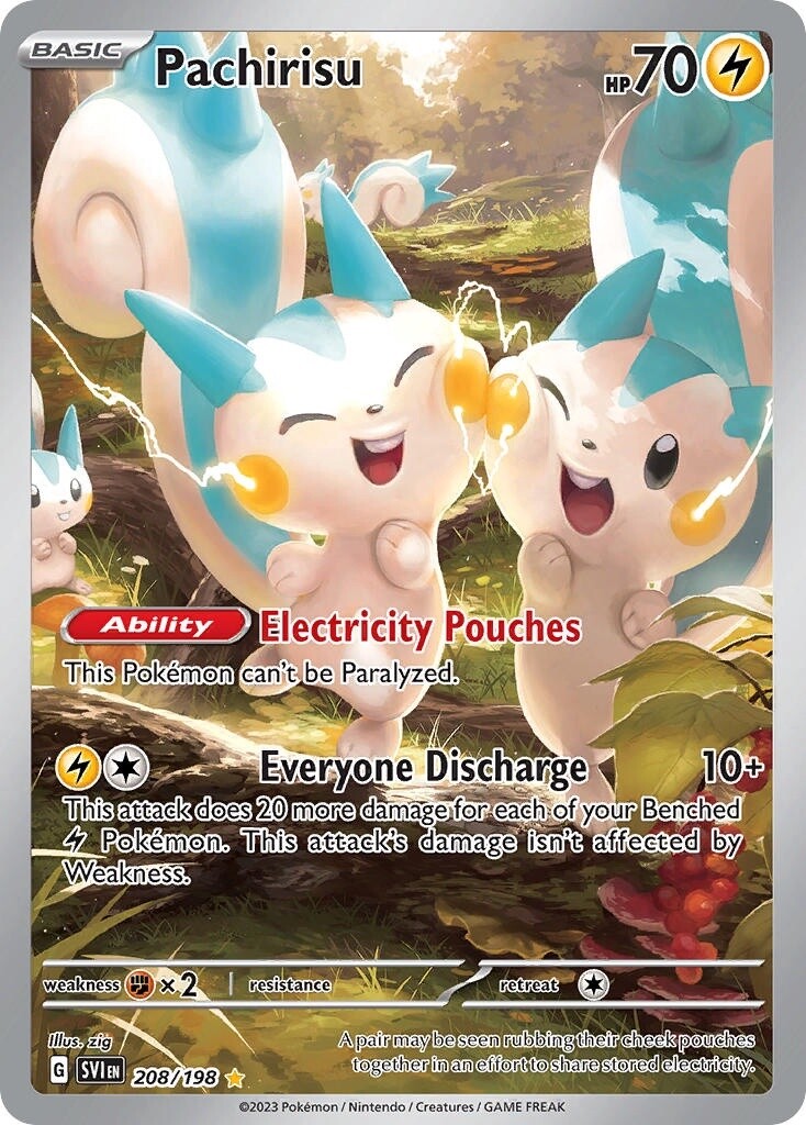 Pachirisu - Illustration Rare - Scarlet &amp; Violet - 208