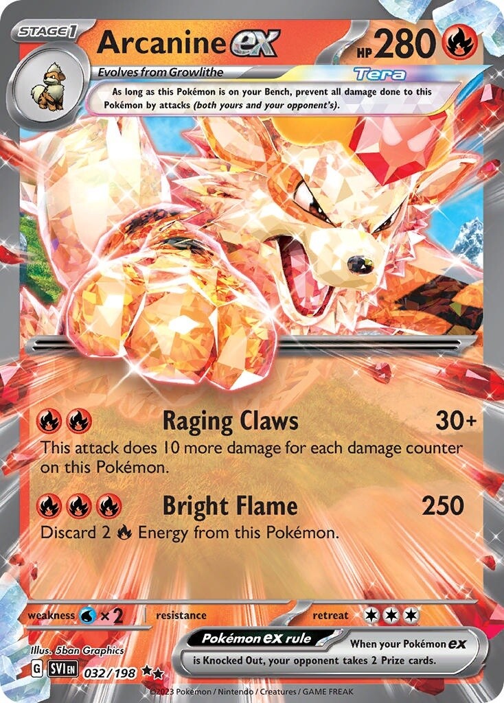 Arcanine ex - Double Rare - Scarlet &amp; Violet - 32
