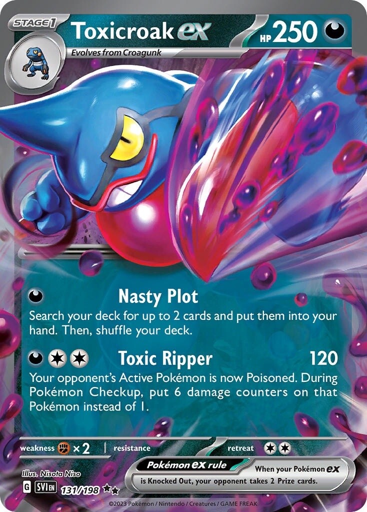 Toxicroak ex - Double Rare - Scarlet &amp; Violet - 131