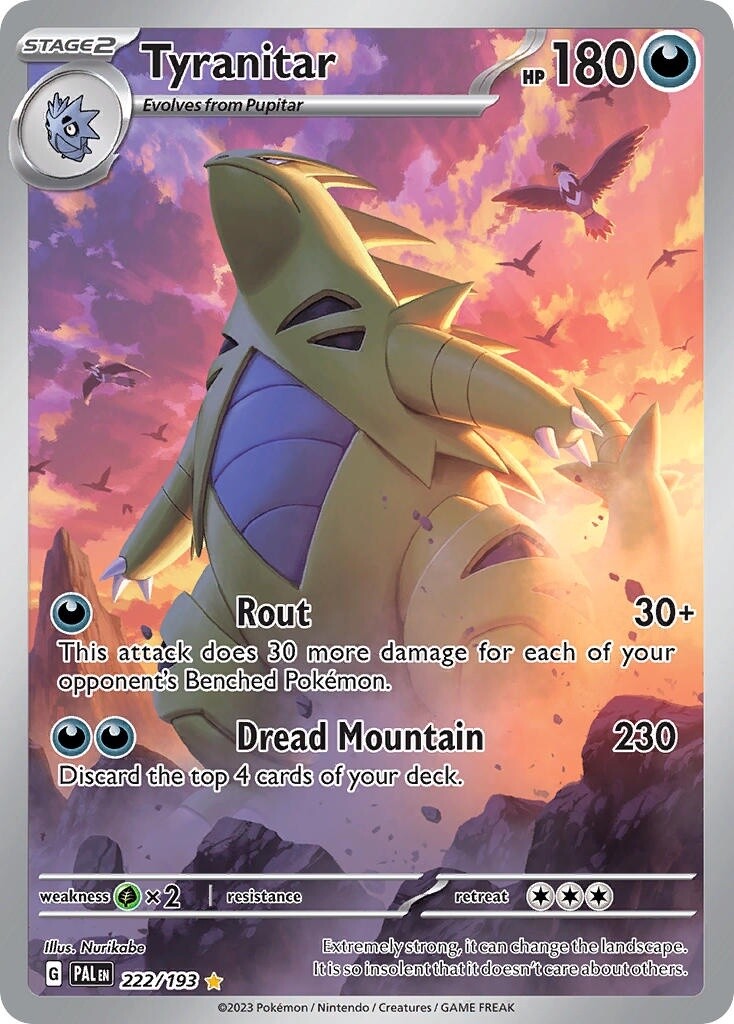Tyranitar - Illustration Rare - Paldea Evolved - 222