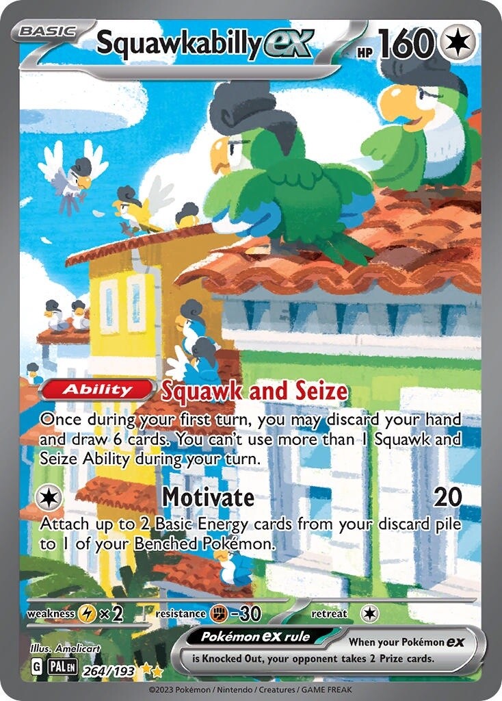 Squawkabilly ex - Special Illustration Rare - Paldea Evolved - 264