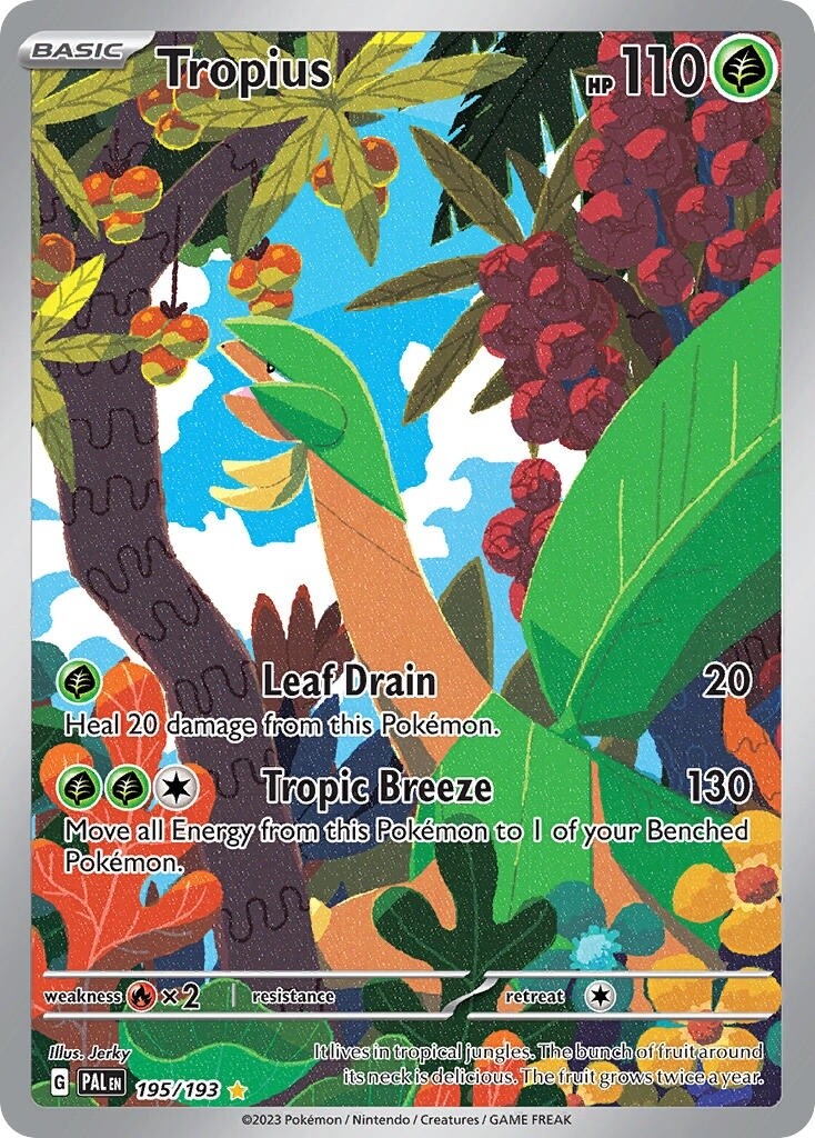 Tropius - Illustration Rare - Paldea Evolved - 195
