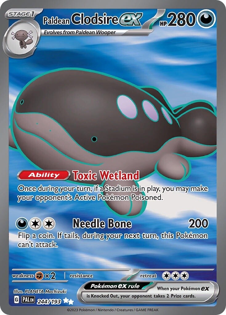 Paldean Clodsire ex - Ultra Rare - Paldea Evolved - 244