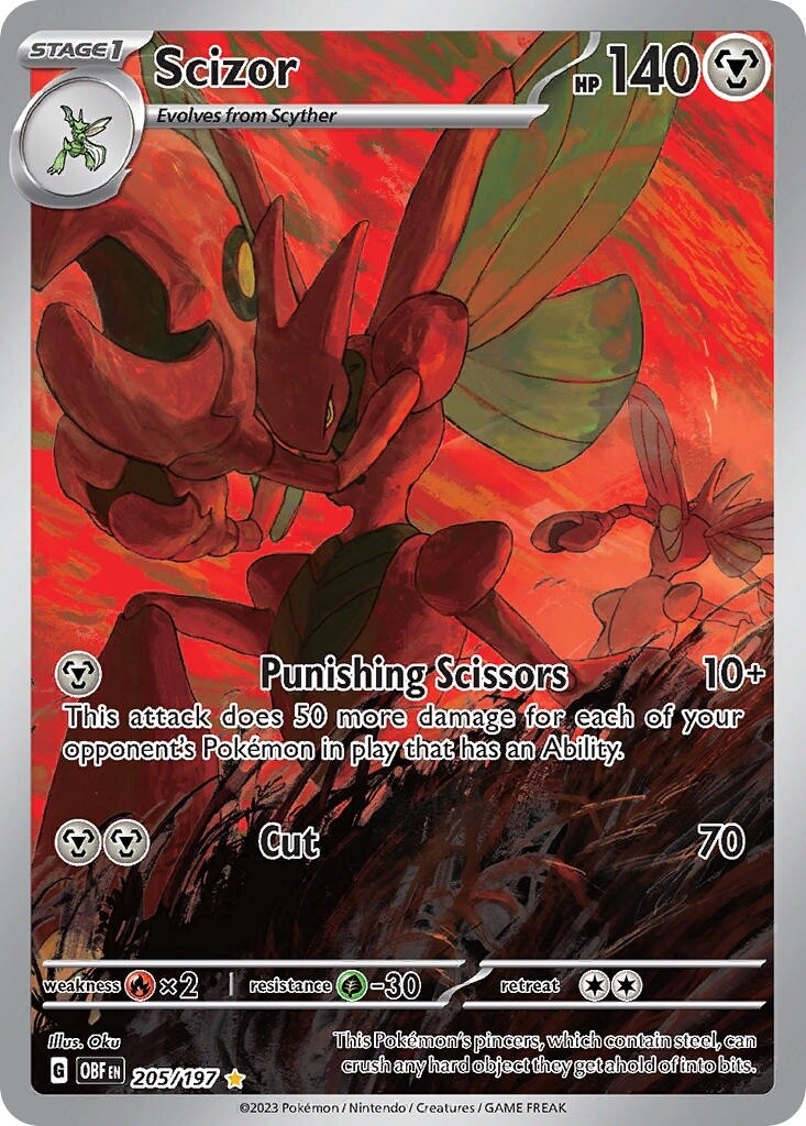 Scizor - Illustration Rare - Obsidian Flames - 205