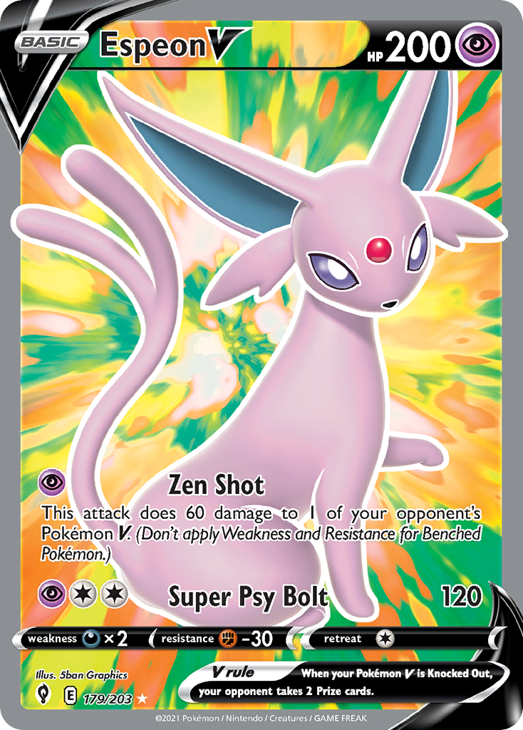 Espeon V - Ultra Rare - Evolving Skies - 179