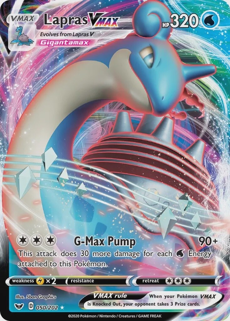 Lapras VMAX - Ultra Rare - Sword &amp; Shield - 50