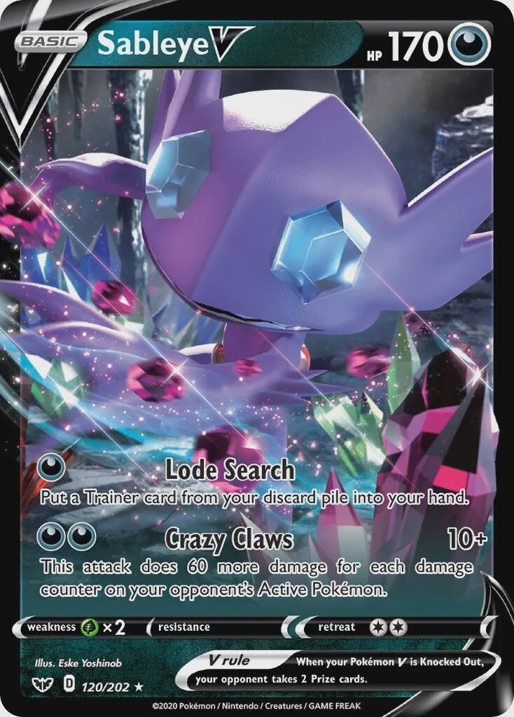 Sableye V - Ultra Rare - Sword &amp; Shield - 120