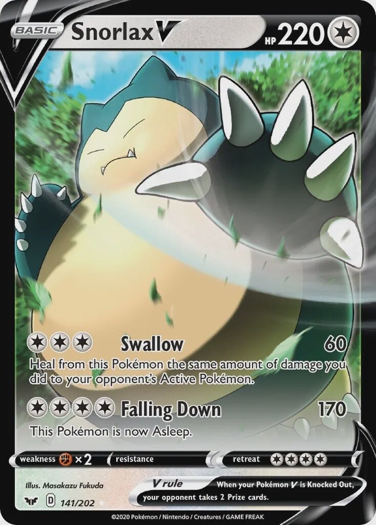 Snorlax V - Ultra Rare - Sword &amp; Shield - 141
