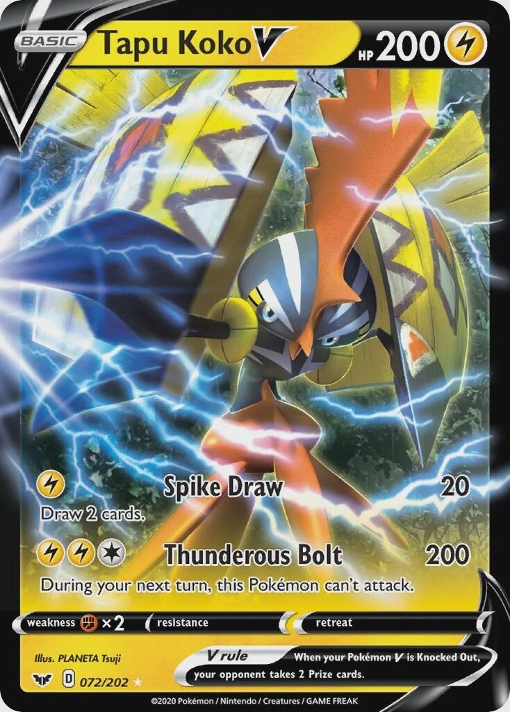 Tapu Koko V - Ultra Rare - Sword &amp; Shield - 72