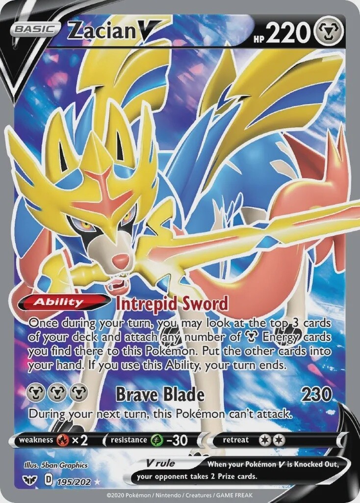 Zacian V - Ultra Rare - Sword &amp; Shield - 195