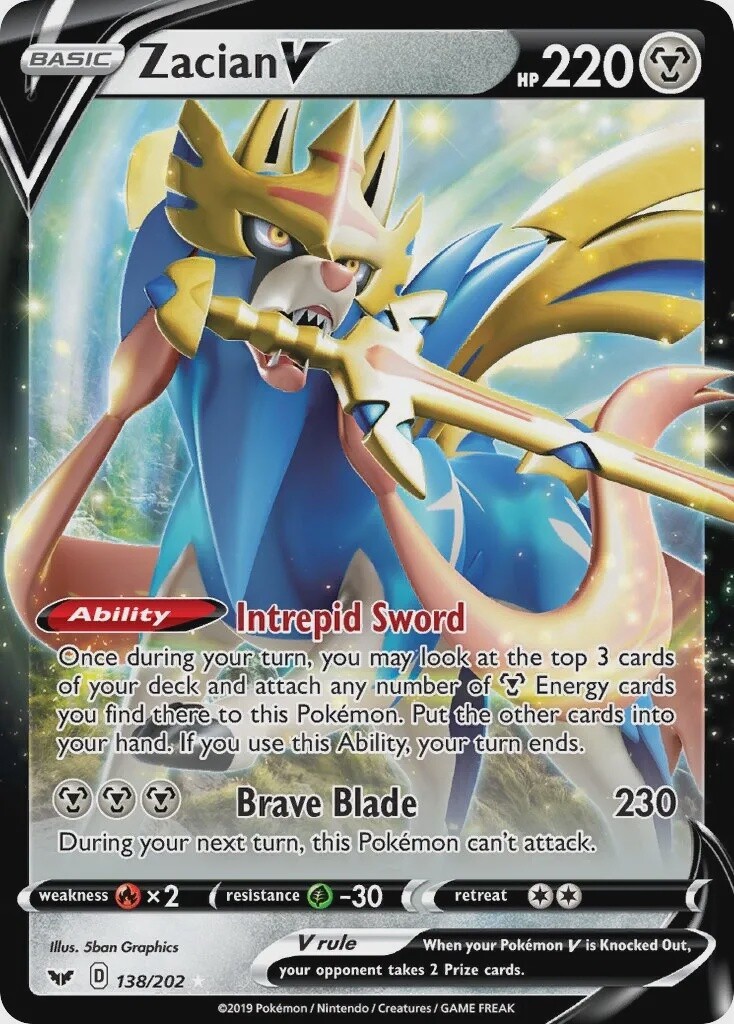 Zacian V - Ultra Rare - Sword &amp; Shield - 138